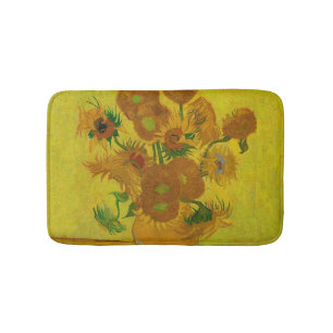 Vincent Van Gogh 15 solrosor målning Badrumsmatta