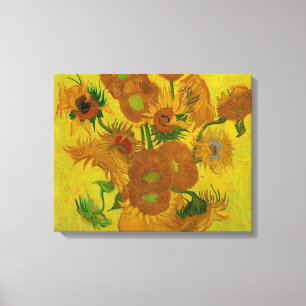 Vincent Van Gogh 15 solrosor målning Canvastryck
