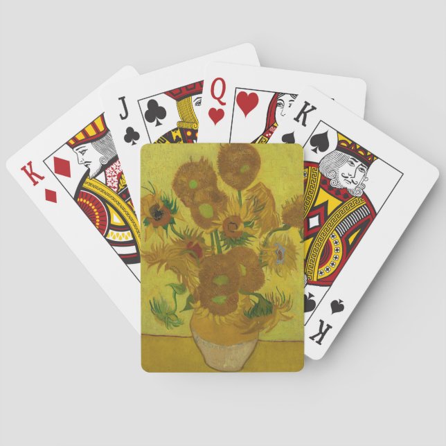 Vincent Van Gogh 15 solrosor målning Casinokort (Baksidan)