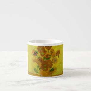 Vincent Van Gogh 15 solrosor målning Espressomugg