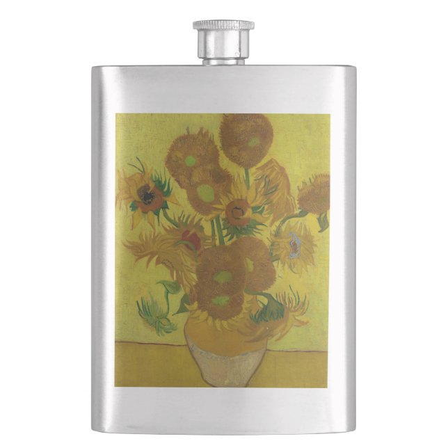 Vincent Van Gogh 15 solrosor målning Fickplunta (Framsidan)