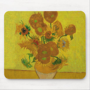 Vincent Van Gogh 15 solrosor målning Musmatta