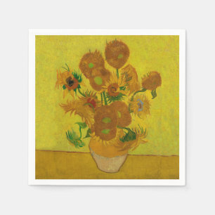Vincent Van Gogh 15 solrosor målning Pappersservett