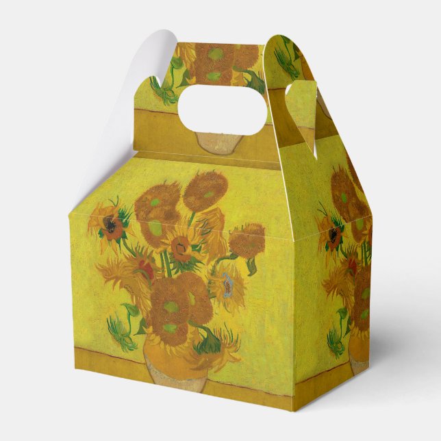Vincent Van Gogh 15 solrosor målning Presentaskar (Framsidan Sidan)