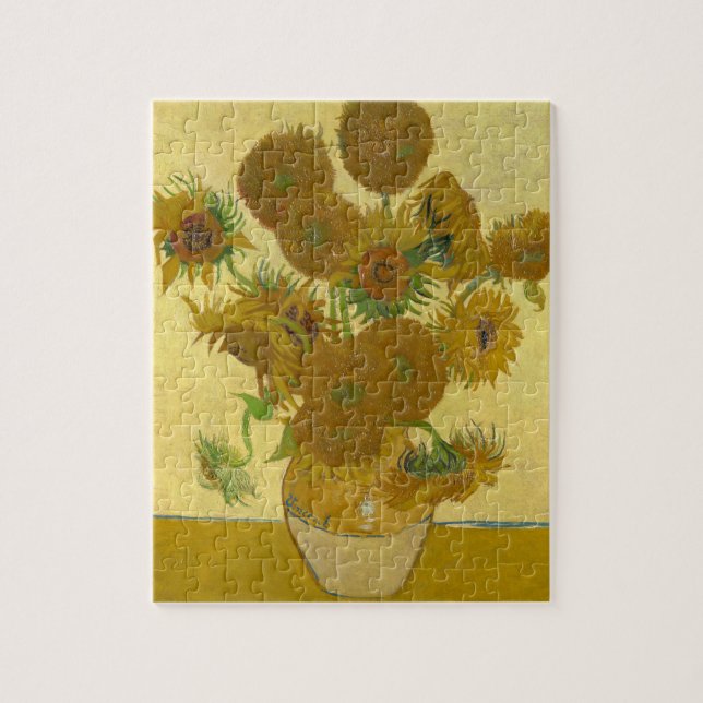 Vincent Van Gogh 15 solrosor målning Pussel (Vertikal)