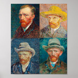 Vincent Van Gogh 1887 Självporträtt Collage Poster