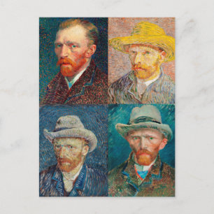 Vincent Van Gogh 1887 Självporträtt Collage Vykort