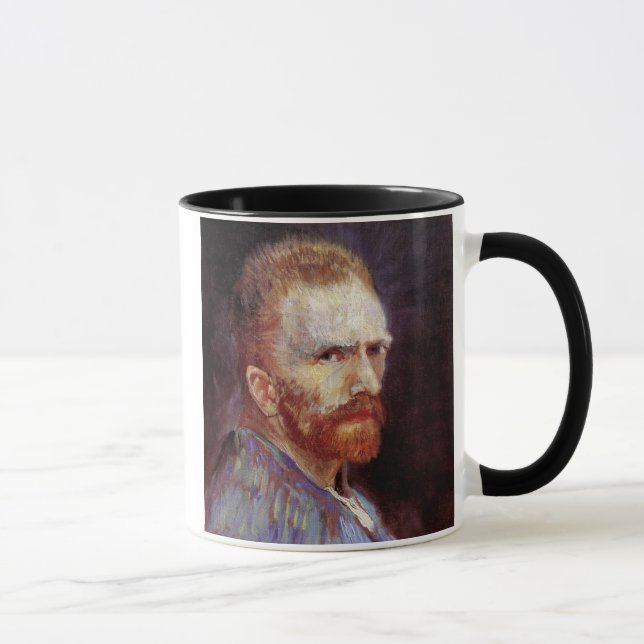 Vincent Van Gogh - 1887 Självporträtt Målning Mugg (Höger)