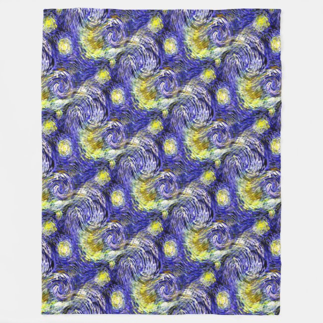 Vincent Van Gogh 1889 Starry Night Fleecefilt (Framsidan)