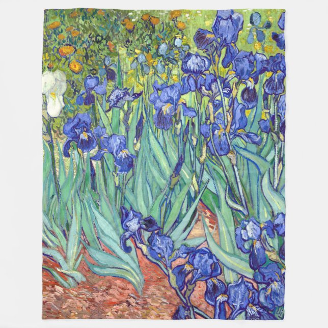 Vincent Van Gogh 1898 Irises Fleecefilt (Framsidan)