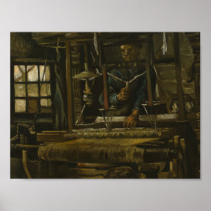 Vincent van Gogh - A Weavers stuga Poster