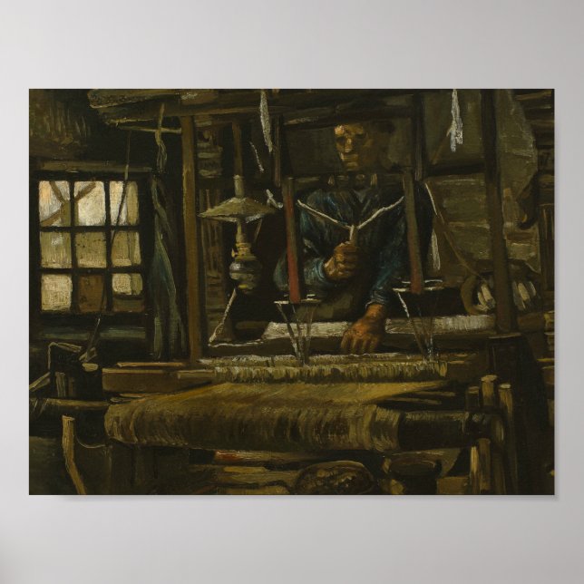 Vincent van Gogh - A Weavers stuga Poster (Framsidan)