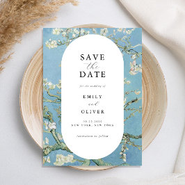 Vincent Van Gogh Almond Blommar Blommigt Bröllop Spara Datumet