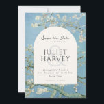 Vincent Van Gogh Almond Blommar Blommigt Bröllop Spara Datumet<br><div class="desc">Vincent Van Gogh Almond Blommars Blommigt Bröllop spara datum inbjudningskort</div>