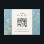 Vincent Van Gogh Almond Blommar Blommigt Bröllop Tilläggskort<br><div class="desc">Kortet för minsta detaljrikedom i bröllop med Vincent Van Gogh Almond Blommar bakgrund och enkel grafisk chic.</div>