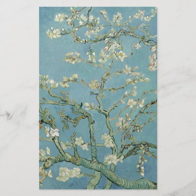Vincent Van Gogh Almond Blommar Blommigt Painting Brevpapper (Framsida)