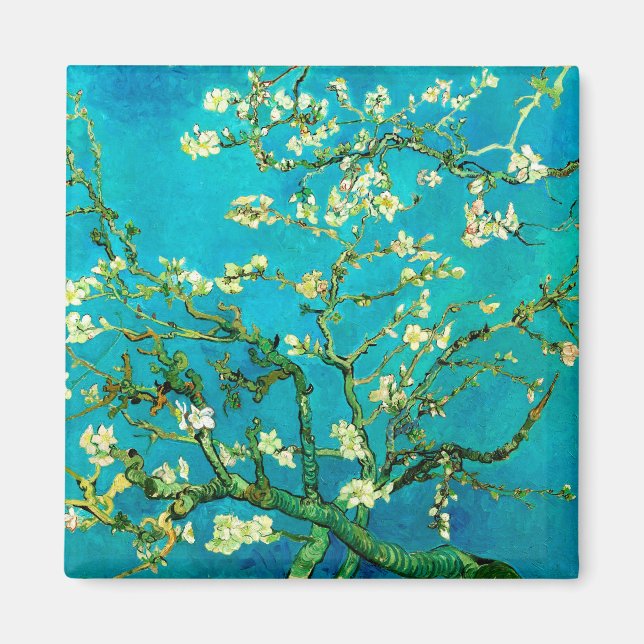 Vincent Van Gogh Almond Blommar Fine Art Magnet (Framsidan)