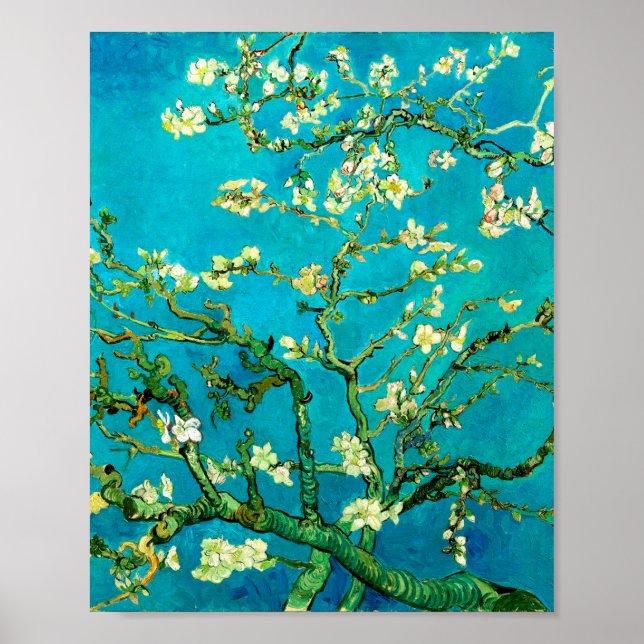 Vincent Van Gogh Almond Blommar Fine Art Poster (Framsidan)