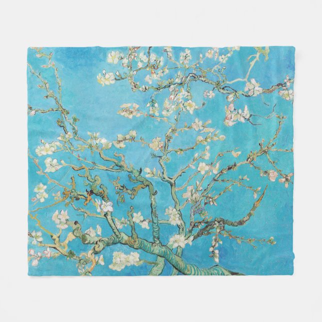 Vincent van Gogh - Almond Blommar Fleecefilt (Framsidan (Horisontell))