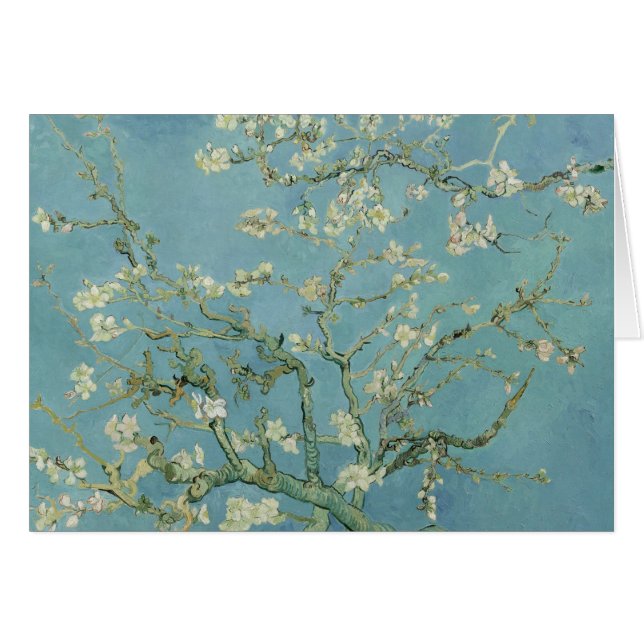 Vincent van Gogh - Almond Blommar Hälsningskort (Framsidan Horizontal)