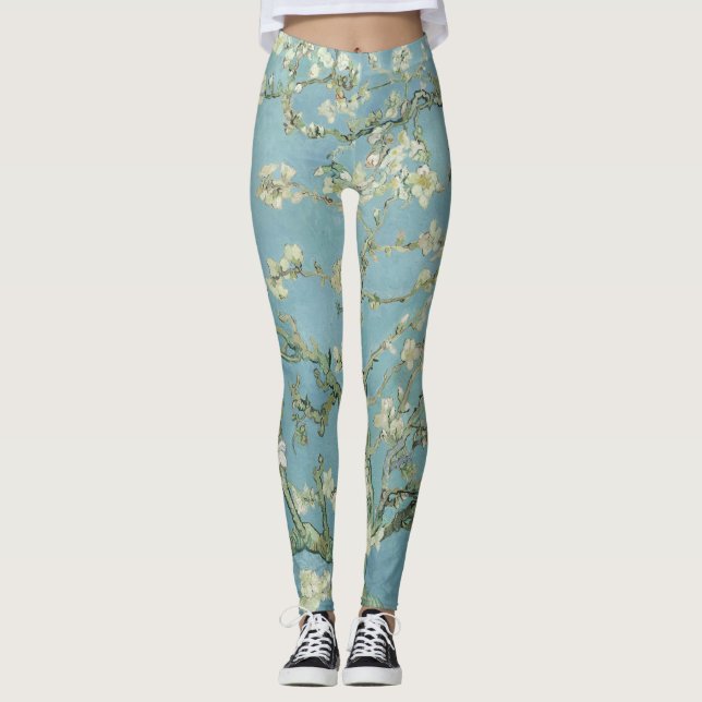Vincent van Gogh - Almond blommar Leggings (Framsida)