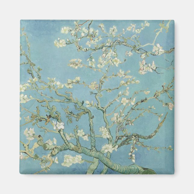 Vincent van Gogh - Almond blommar Magnet (Framsidan)