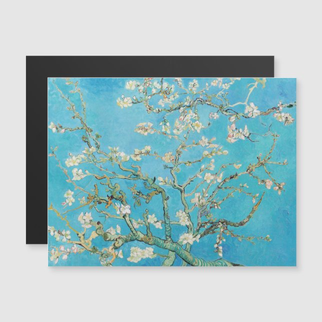Vincent van Gogh - Almond Blommar Magnetic Card (Fram/baksida)