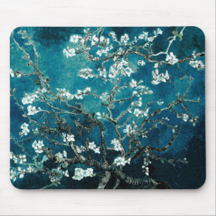 Vincent Van Gogh Almond Blommar Mörk Teal Musmatta