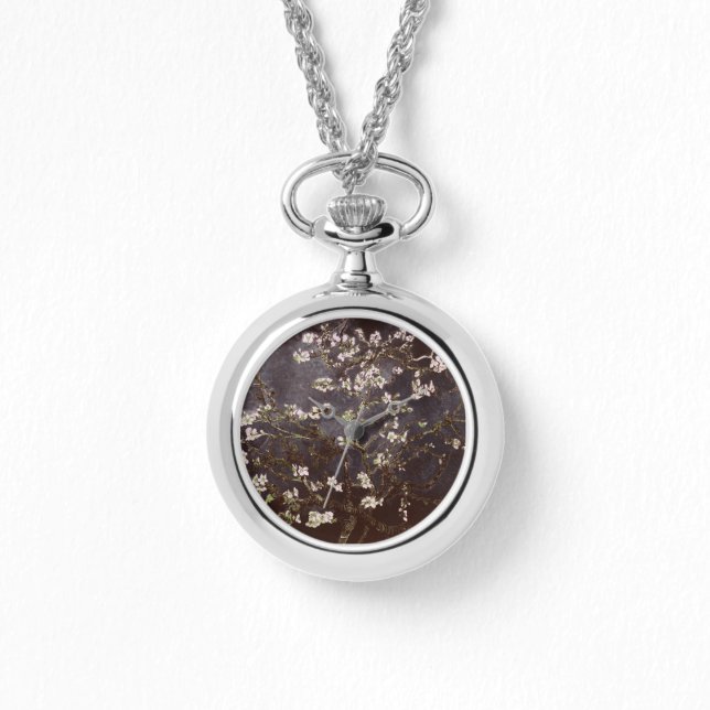 Vincent Van Gogh Almond Blommar Mörk  Watch Armbandsur (Framsida)