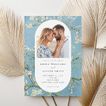 Vincent Van Gogh Almond Blommar Photo Bröllop Inbjudningar<br><div class="desc">Elegantens moderna bröllopsinbjudan med Vincent Van Gogh Almond-Blommar och ditt foto.</div>