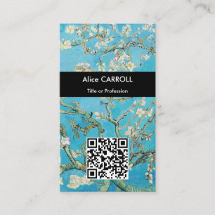 Vincent van Gogh - Almond Blommar - QR-kod Visitkort