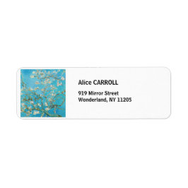Vincent van Gogh - Almond Blommar Returadress Etikett