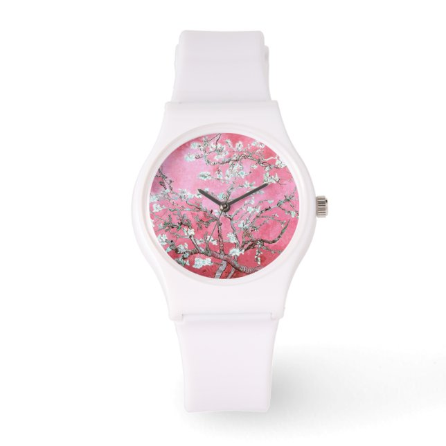 Vincent Van Gogh Almond Blommar Rosa Watch   Watch Armbandsur (Framsida)