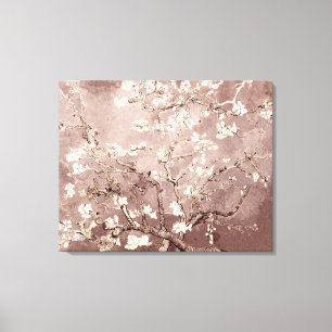Vincent Van Gogh Almond Blommars Beige Taupe Canvastryck