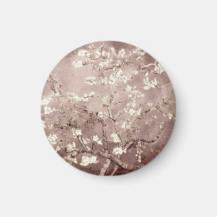 Vincent Van Gogh Almond Blommars Beige Taupe Magnet