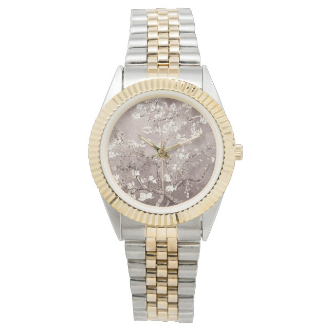 Vincent Van Gogh Almond Blommars Beige Watch Armbandsur (Framsida)