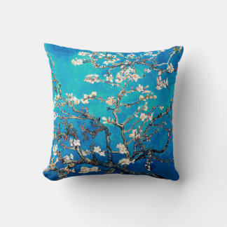 Vincent Van Gogh Almond Blommars Bright Turquise Kudde