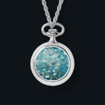 Vincent Van Gogh Almond Blommars Teal Watch Armbandsur<br><div class="desc">Njut av den romantiska blommigten på Vincent Van Goghs Blommar i Almond med nya färg-program. Titta,  armklocka,  van gogh,  vincent van gogh,  blommor,  blommigt,  mandelns blommar,  elegant,  gåvor till henne,  gåvor till billigten</div>