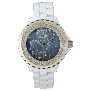 Vincent Van Gogh Almond Blommars Watch Mörk blått Armbandsur