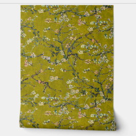 Vincent Van Gogh Almond Blossom on Oregano Green