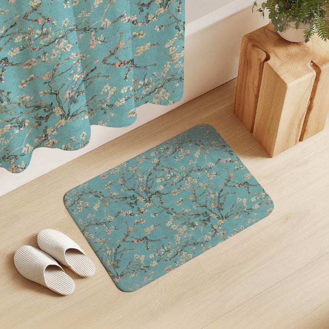 Vincent Van Gogh Almond Blossom on Robin Egg Blue Badrumsmatta (Skapare uppladdad)