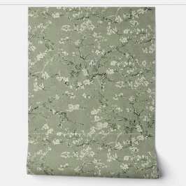 Vincent Van Gogh Almond Blossom on Sage Green