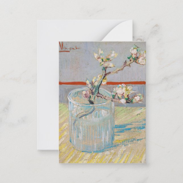 Vincent van Gogh - Almond Gren i ett glas Anteckningskort (Framsida)