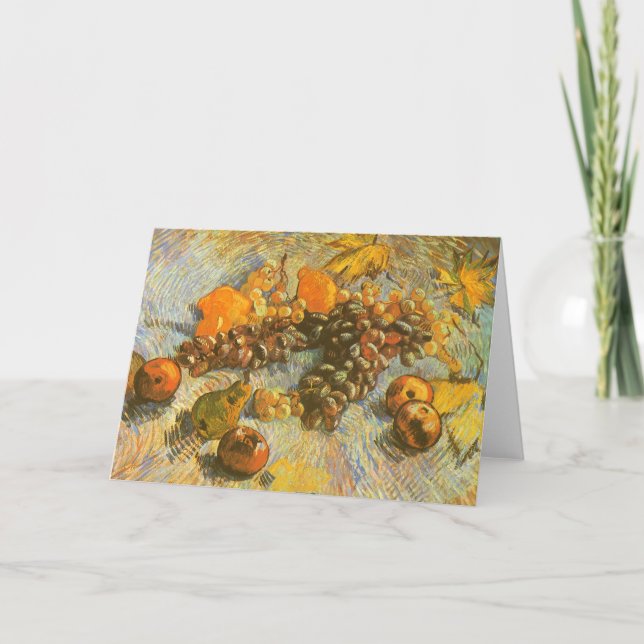 Vincent van Gogh - Äpplen, päron, citroner, druvor Helgkort (Framsida)
