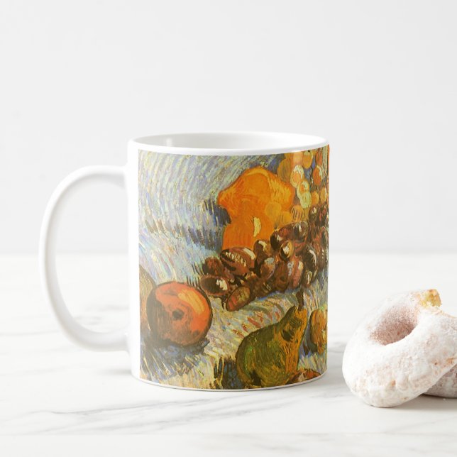 Vincent van Gogh - Äpplen, päron, citroner, vindru Kaffemugg (Med munk)