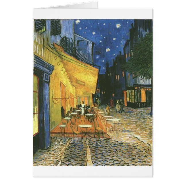 Vincent van Gogh är Cafe Terrace Hälsningskort (Framsidan)