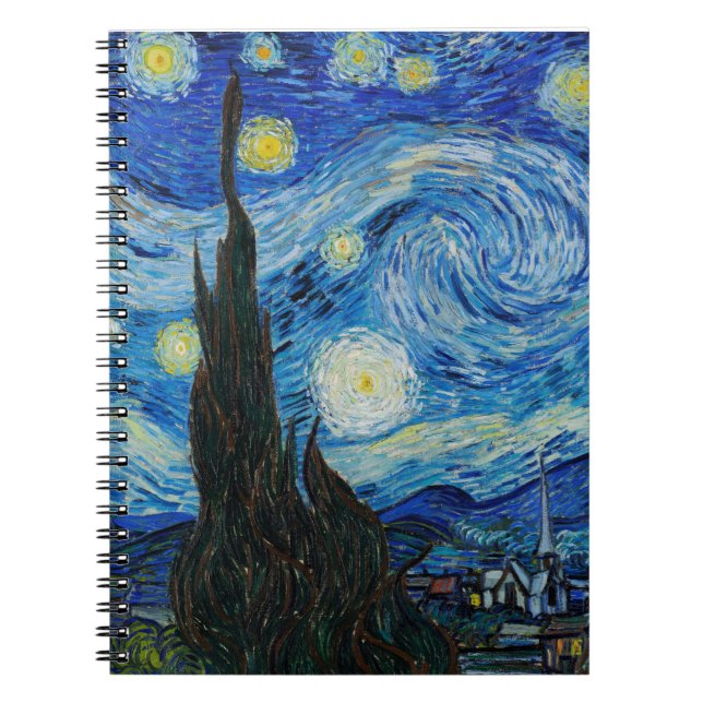 Vincent Van Gogh är Starry Natt Anteckningsbok (Framsidan)