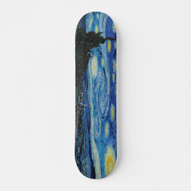 Vincent Van Gogh är Starry Natt Mini Skateboard Bräda 18,5 Cm (Framsida)