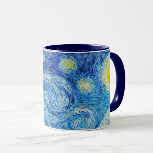 Vincent Van Gogh är Starry Natt Mugg (Framsida höger)
