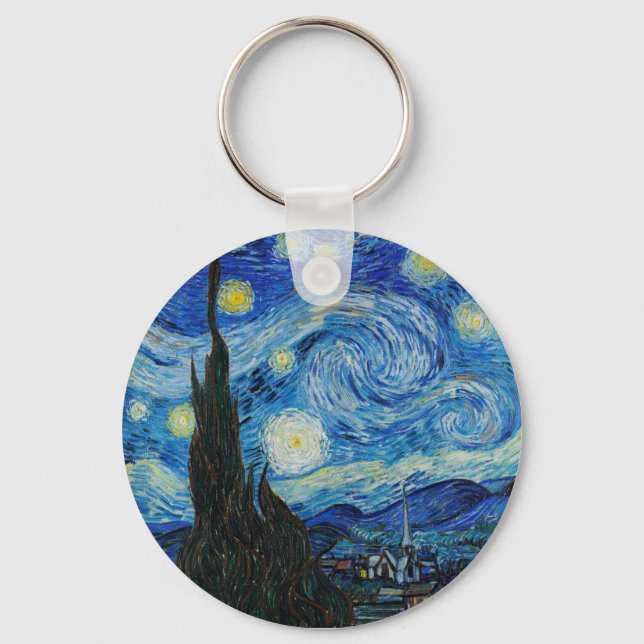 Vincent Van Gogh är Starry Natt Nyckelring (Framsida)